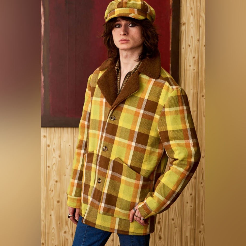 🏷️🔥SPRING SALE Candidate Teddy Green Check Coat